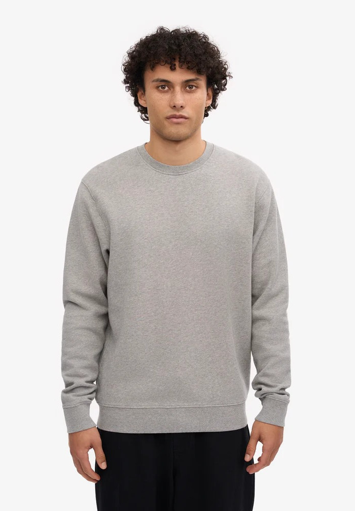 Classic Organic Crew Heather Grey - COLORFUL STANDARD - HERREN | Sweats & Hoodies