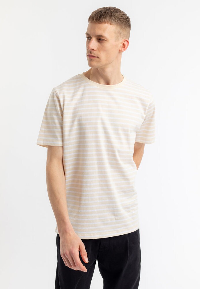Striped T-Shirt Cream/White - ROTHOLZ - HERREN | T-Shirts | Unifarben & Streifen
