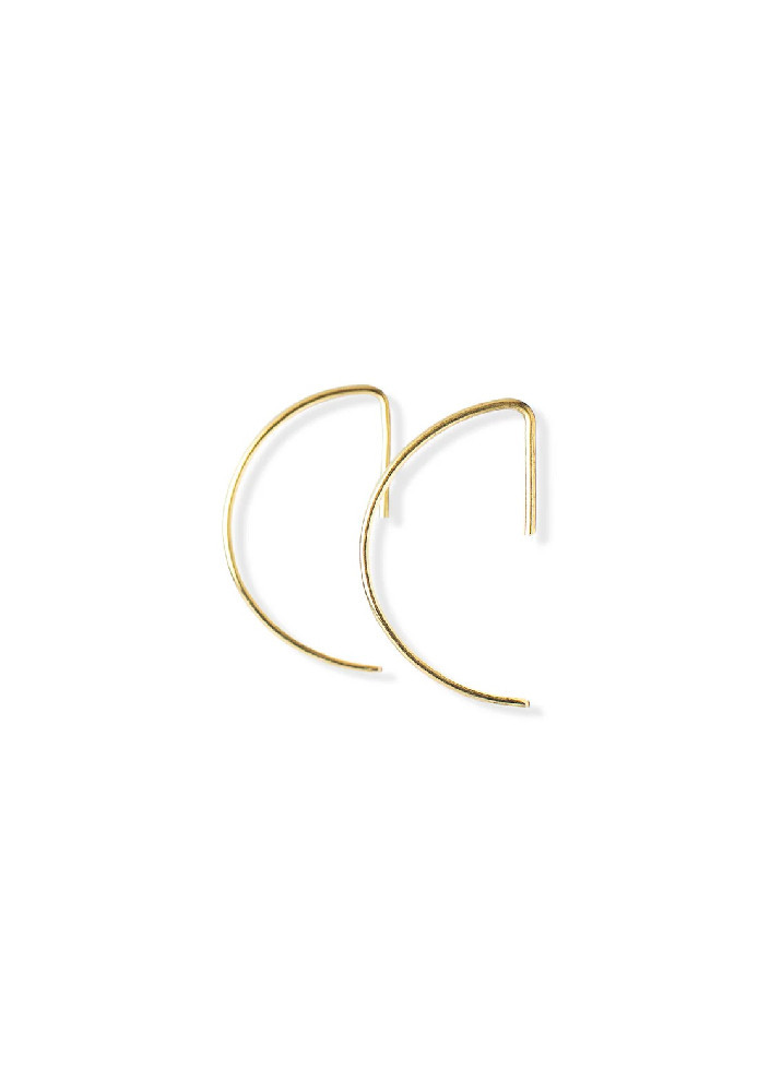 Doodles Half Circle Ohrringe Messing - Ting Goods - NEU