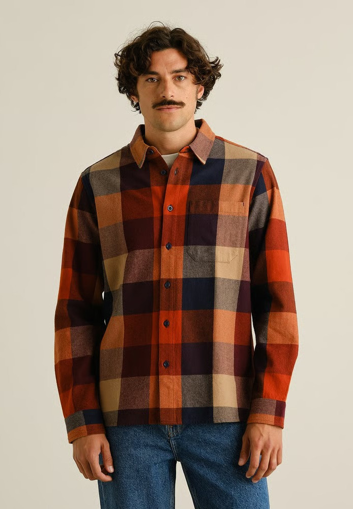 Shirt Rute Flannel Check Muted Multi Color - DEDICATED - NEU