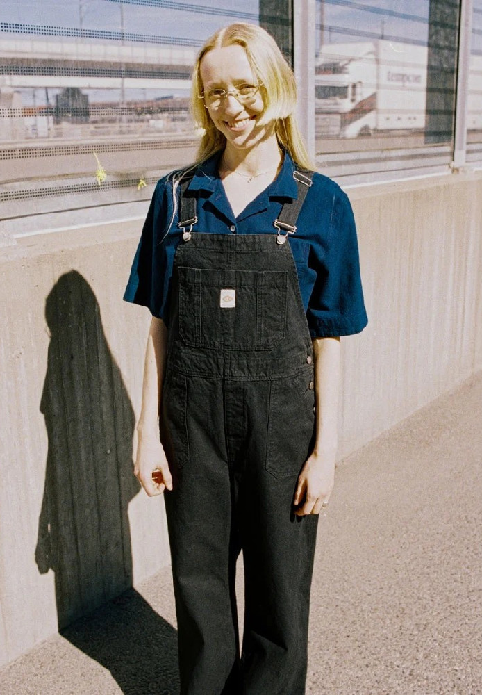 Klara Dungarees Duck Canvas Black - Nudie Jeans - NEU