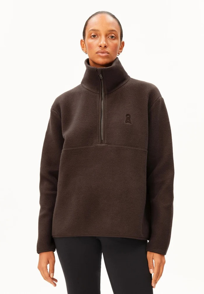 HAARLEENAA COTTON FLEECE claystone - ARMEDANGELS - DAMEN | Sweats & Hoodies