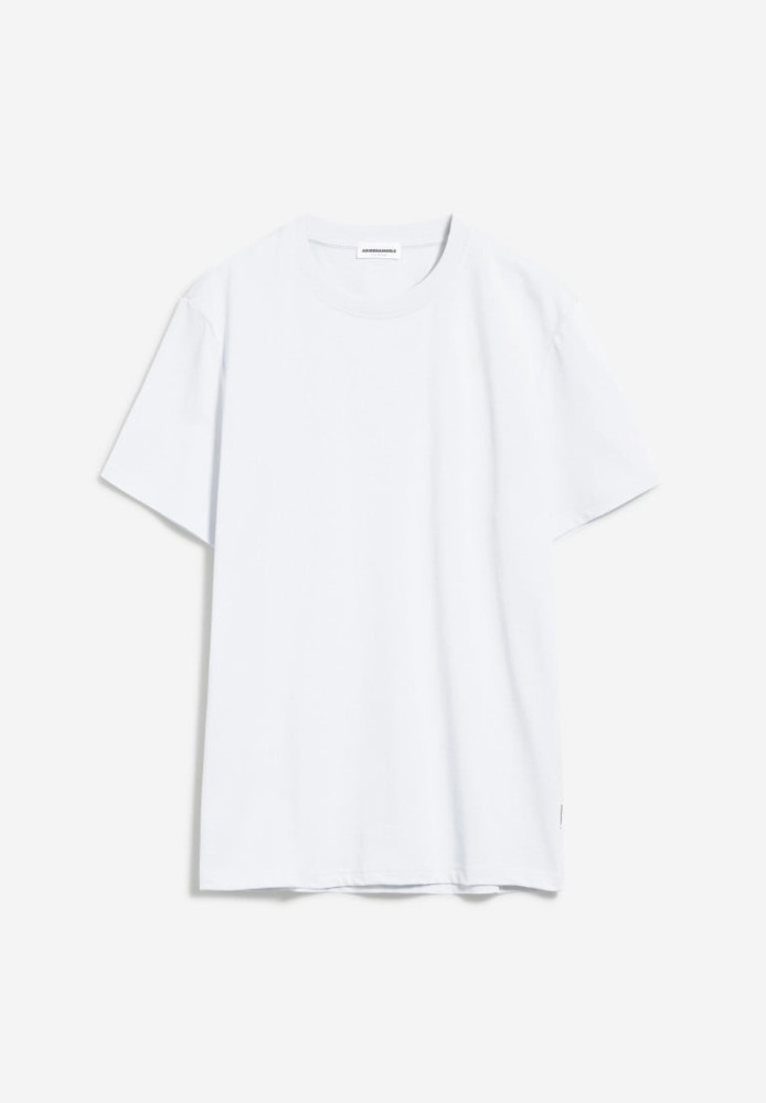MAARKUS SOLID white - ARMEDANGELS - HERREN | T-Shirts | Unifarben & Streifen