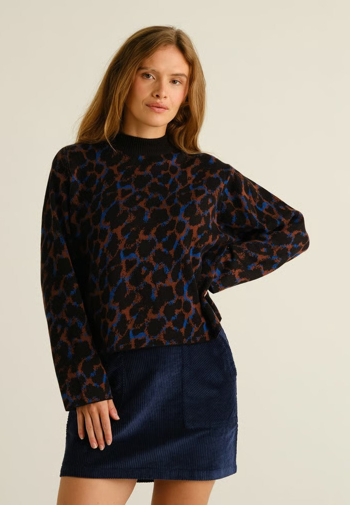 Sweater Limhamn Leopard Multi Color - DEDICATED - NEU