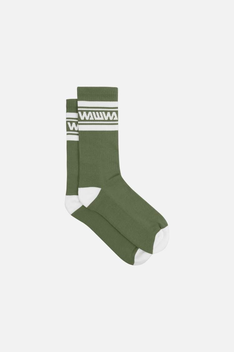 Organic Sport Socks khaki/white