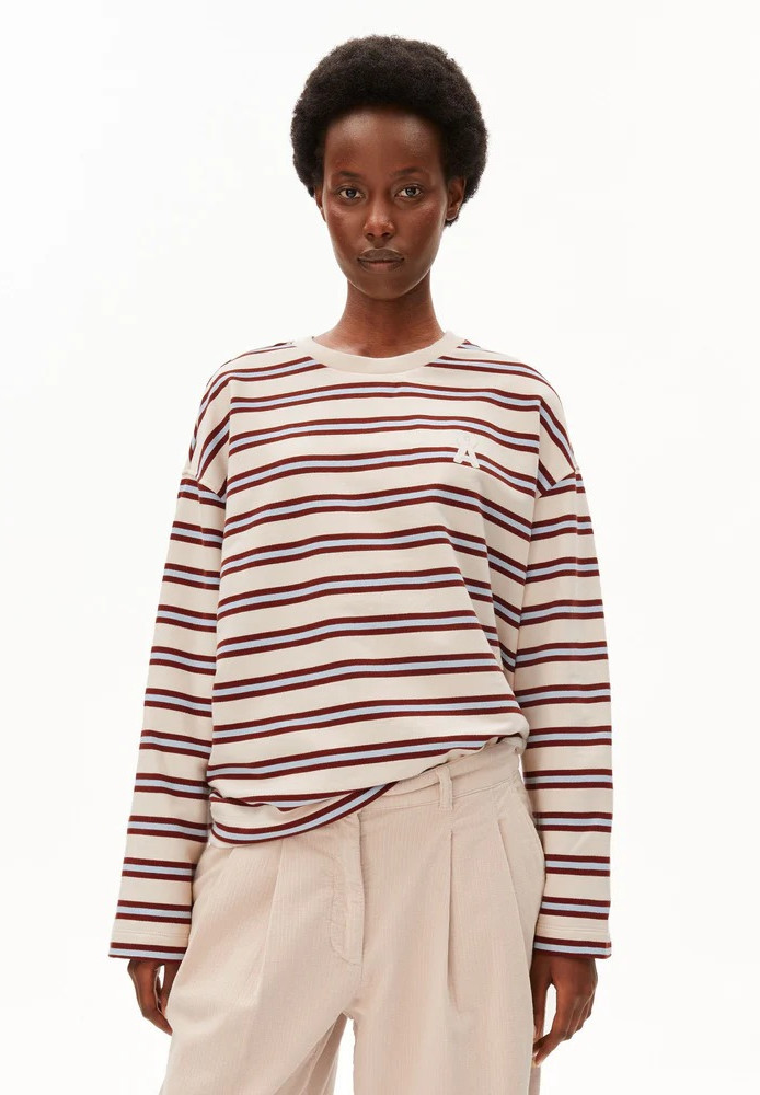 ICONIC Å FRANKAA BOLD SWEAT undyed-velvet red-soft blue - ARMEDANGELS - DAMEN | Sweats & Hoodies