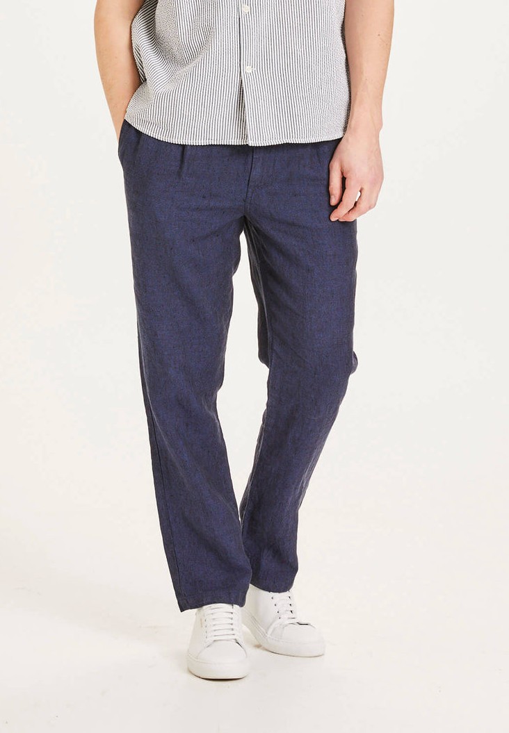 FIG loose linen pant Total Eclipse - Knowledge Cotton Apparel - MARKEN | Knowledge Cotton Apparel