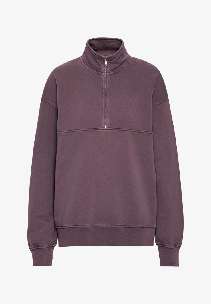 Organic Quarter Zip Faded Grape - COLORFUL STANDARD - DAMEN | Sweats & Hoodies