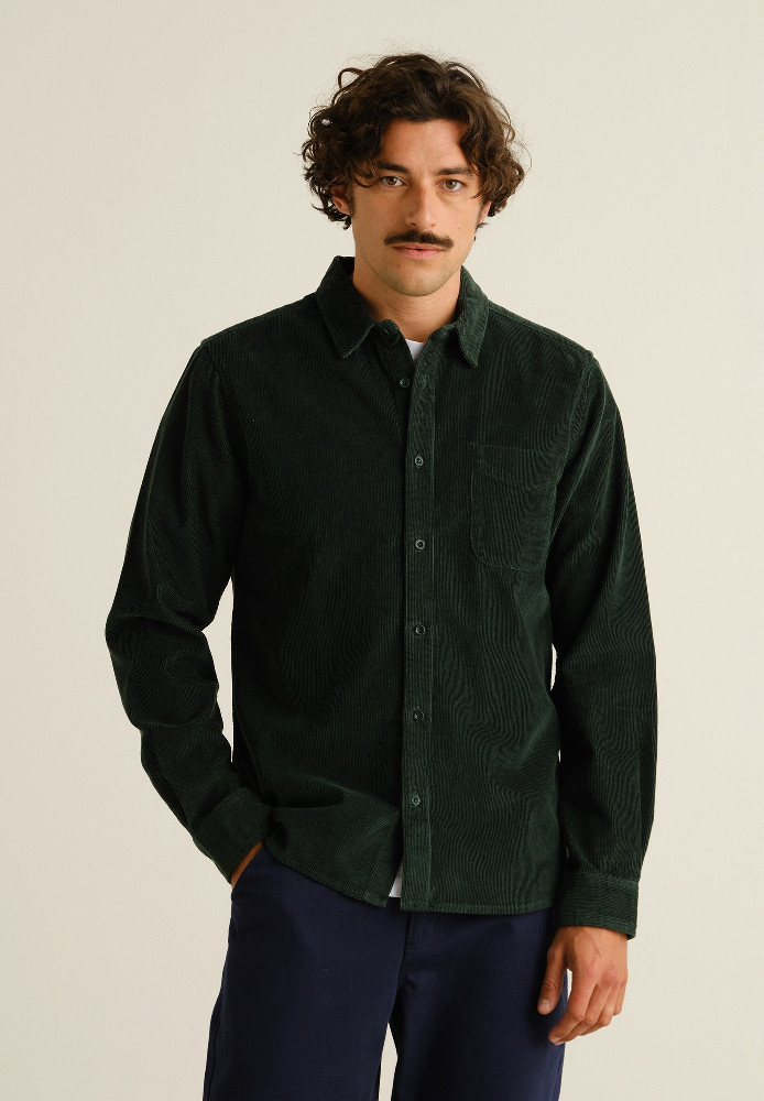 Shirt Varberg Corduroy Dark Green - DEDICATED - NEU