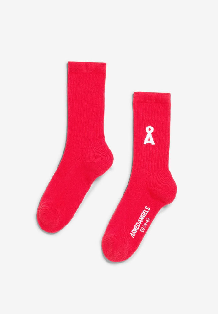 SAAMUS BOLD SOCKS mars red - ARMEDANGELS - NEU