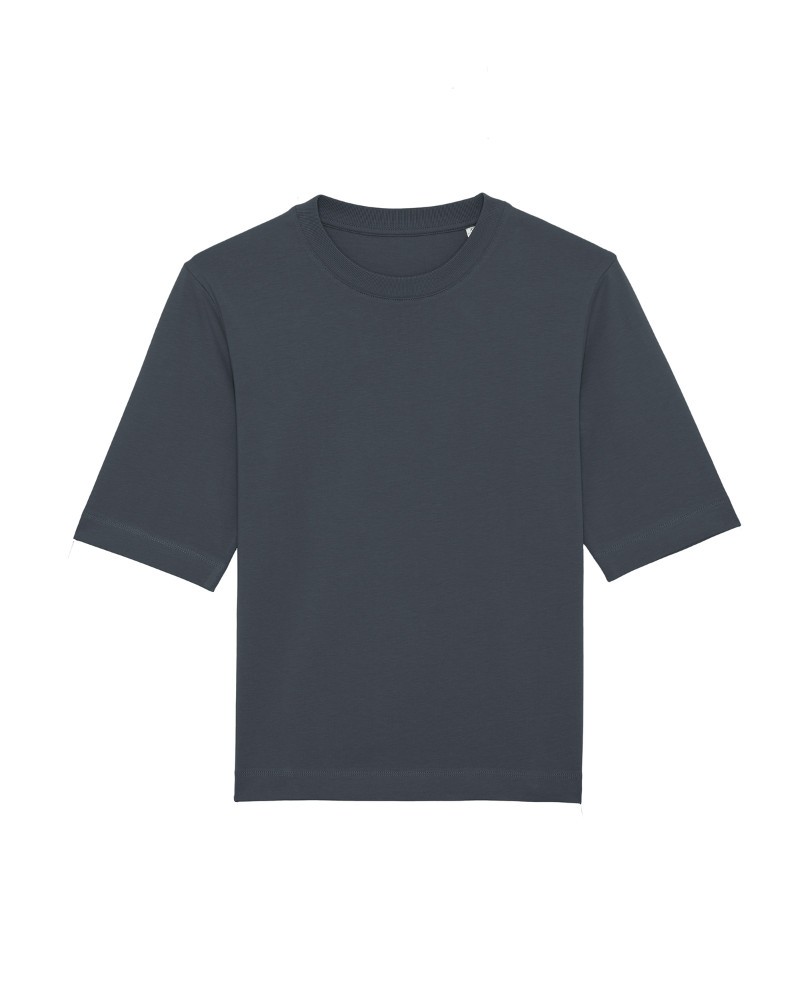 WS Boxy Heavy T-Shirt India Ink Grey - gw Basics - DAMEN | T-Shirts | Unifarben & Streifen