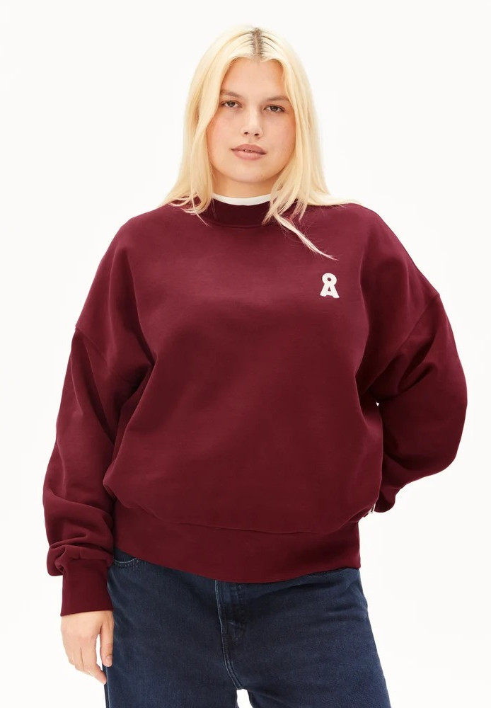ICONIC Å ALIZAA SWEAT velvet red - ARMEDANGELS - DAMEN | Sweats & Hoodies