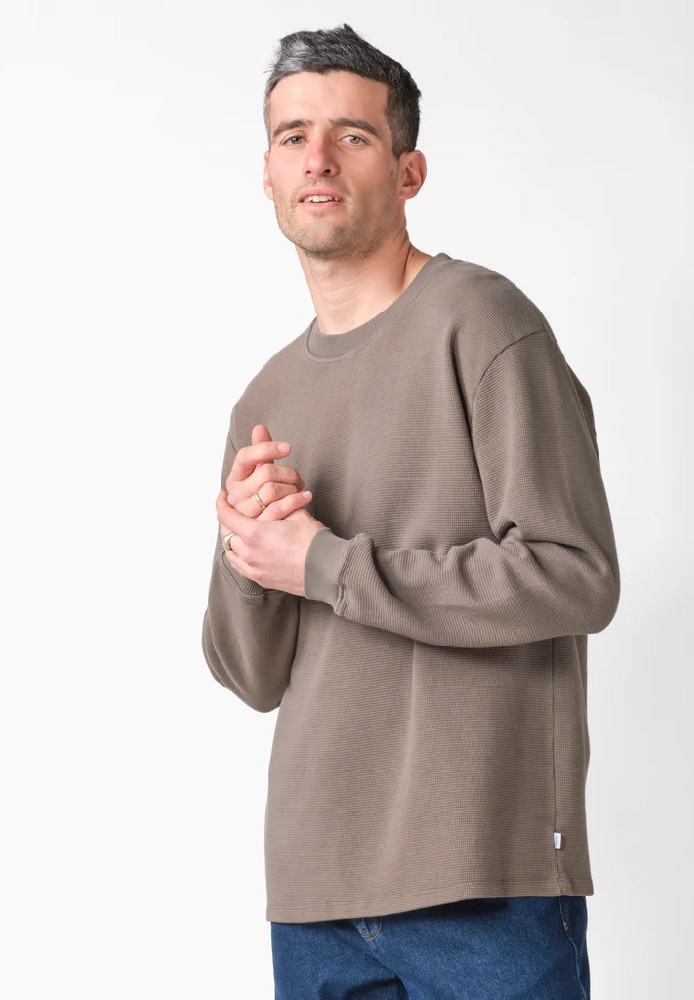 Hudson LS tee Taupe - Klitmøller Collective - HERREN | Longsleeves