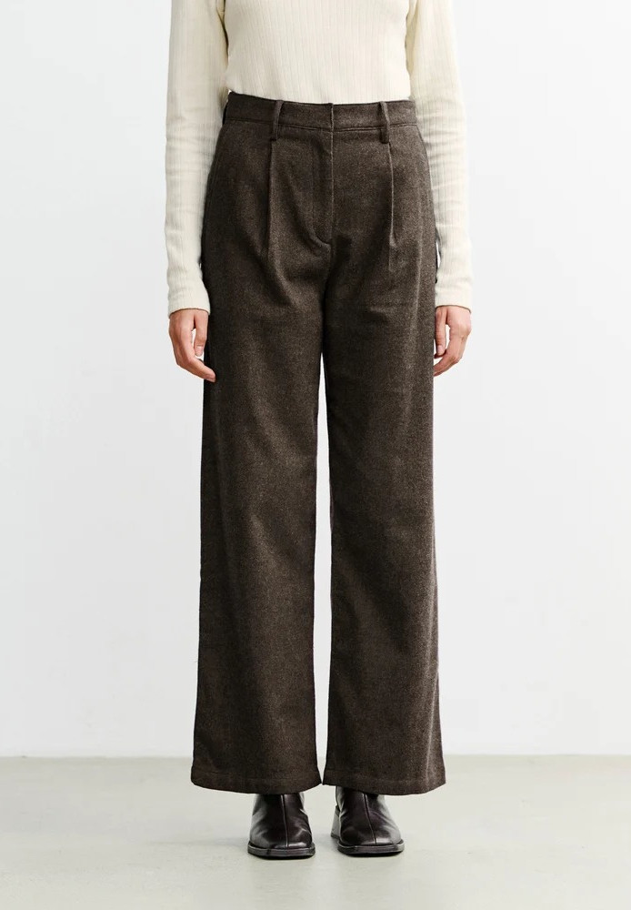 Flannel Pantalone Black Brown - ROTHOLZ - DAMEN | Hosen | Stoffhosen