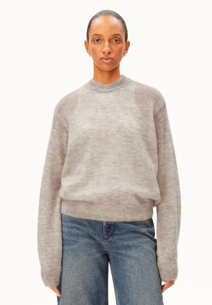 MOHAIR BLEND KNIT SWEATER honey melange - ARMEDANGELS - NEU