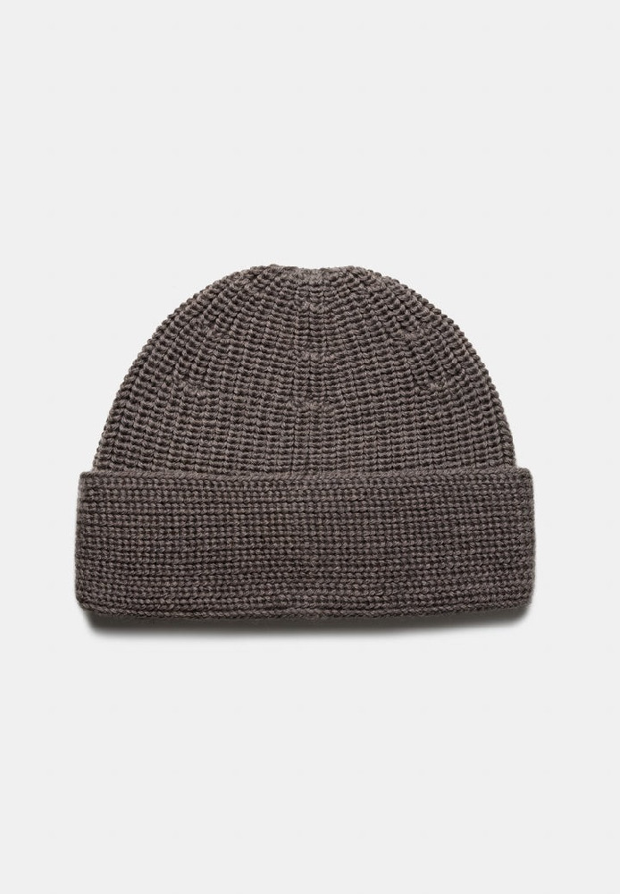 BORIS beanie pure merino melange taupe - About Companions - NEU