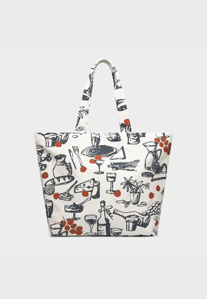 Beach Bag Sundre Dinner Time Blue - DEDICATED - MARKEN | DEDICATED