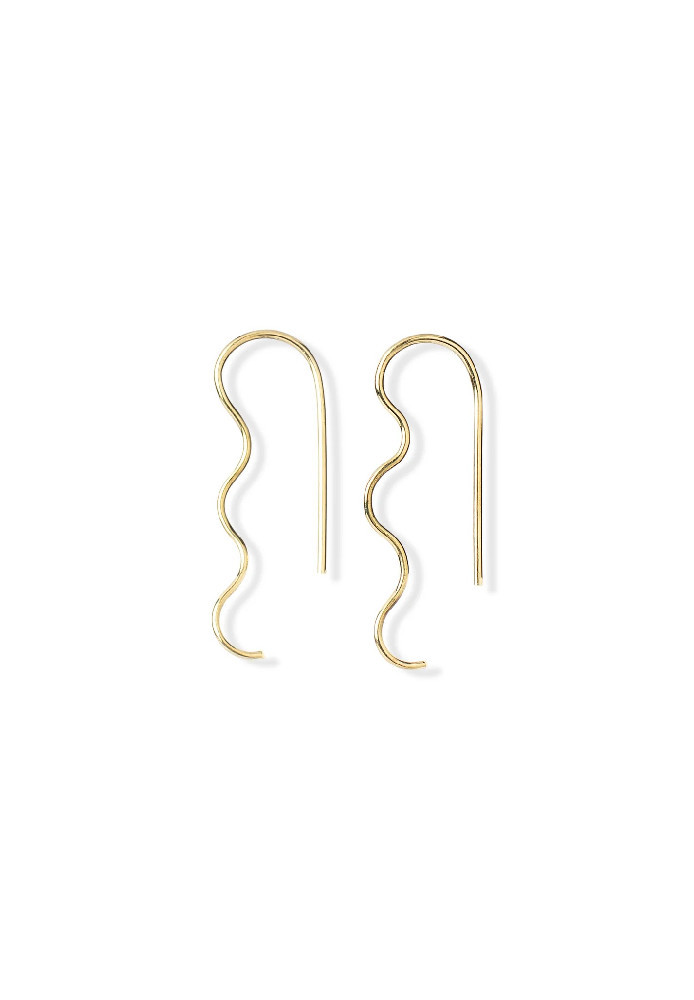 Doodles Squiggly Ohrringe Messing - Ting Goods - NEU