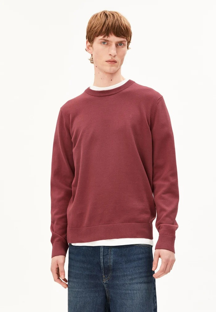 LOUKAA KNIT PULLOVER velvet ember - ARMEDANGELS - HERREN | Pullover & Cardigans