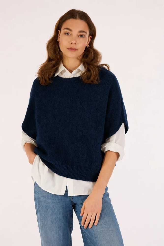 AUBE SLEEVELESS SWEATER BLUE CHINE - Les Racines du Ciel - NEU