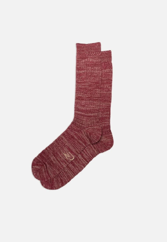 Rasmusson Mens Rib Sock Burgundy - Nudie Jeans - NEU