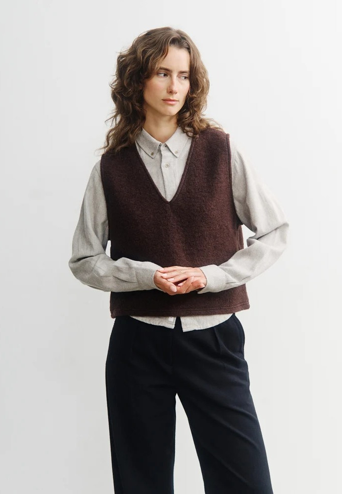 Cropped Vest Rosewood Brown - ROTHOLZ - MARKEN | ROTHOLZ