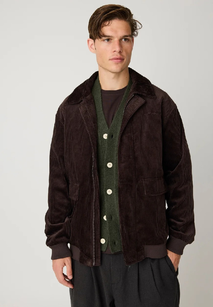 Corduroy bomber jacket Chocolate Torte - Knowledge Cotton Apparel - MARKEN | Knowledge Cotton Apparel