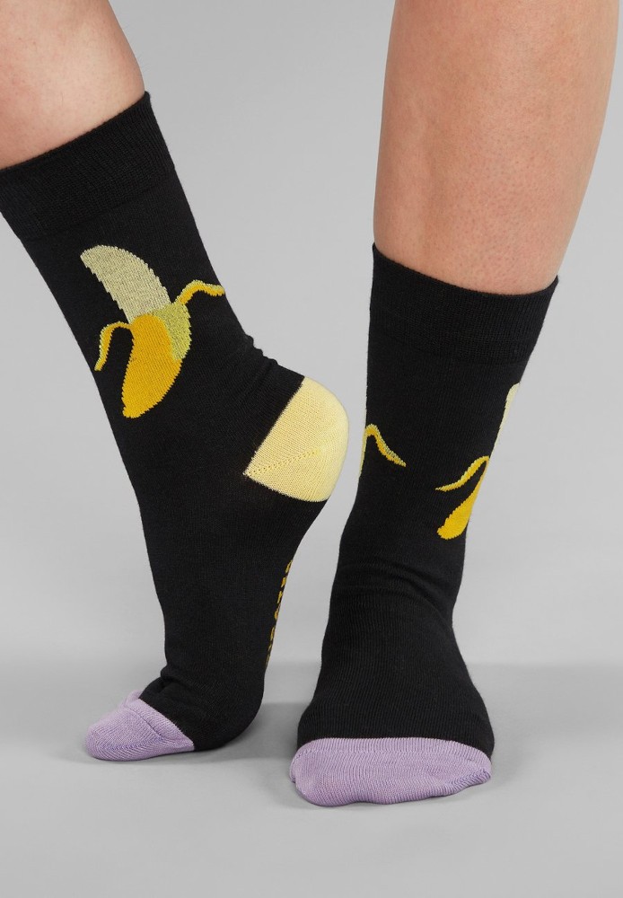 Socks Sigtuna Banana Black - DEDICATED - NEU