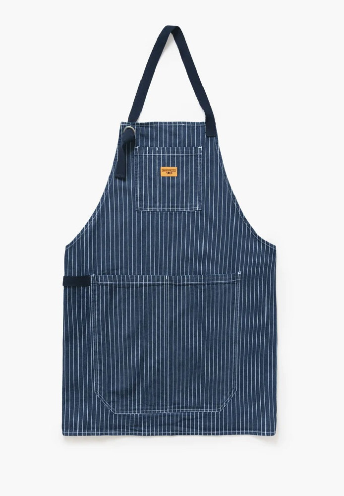 Pinstripe Denim Apron Indigo - Service Works - MARKEN | Service Works