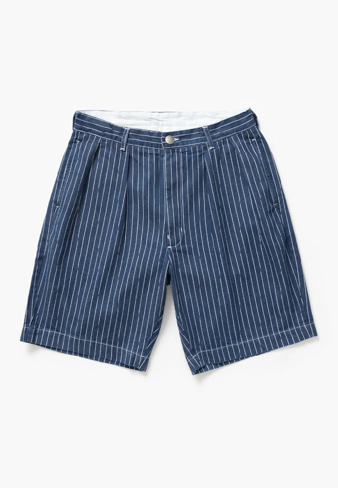 Pinstripe Denim Part Timer Shorts Indigo - Service Works - HERREN | SALE