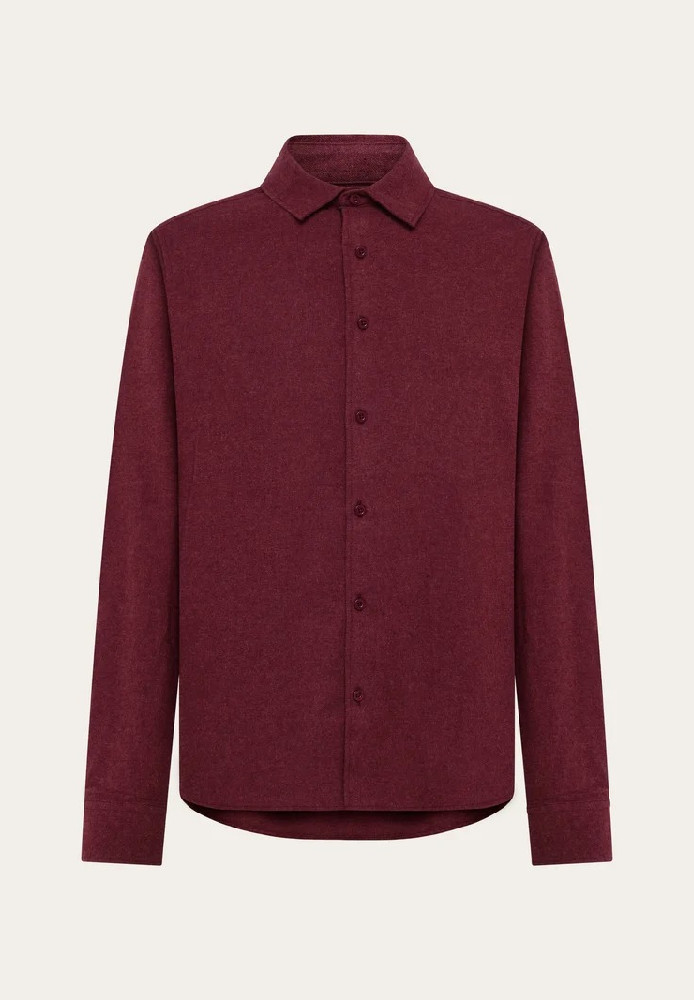 Dune regular flannel shirt Burgundy - Knowledge Cotton Apparel - MARKEN | Knowledge Cotton Apparel