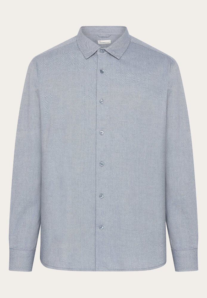 Regular fit light twill shirt Vintage Indigo - Knowledge Cotton Apparel - MARKEN | Knowledge Cotton Apparel