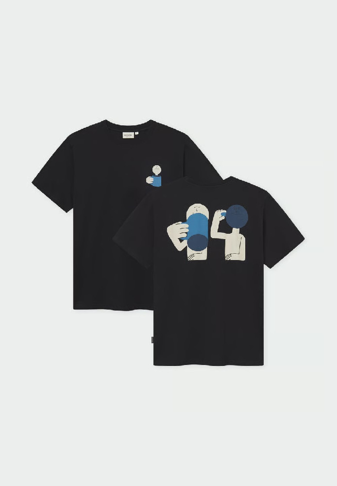 T-shirt Stockholm Smile Cup Black - DEDICATED - HERREN | T-Shirts | Print-T-Shirts