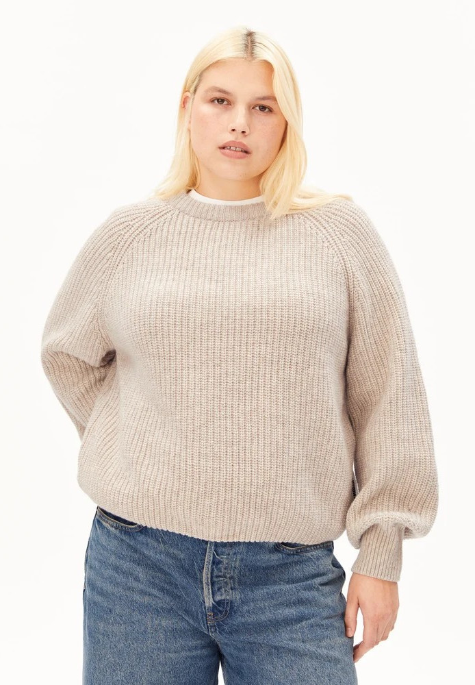 RIB KNIT SWEATER honey melange - ARMEDANGELS - NEU