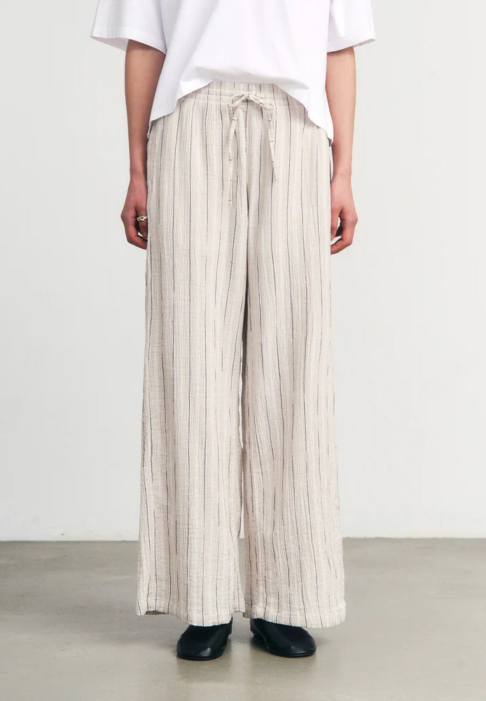 Flared Pant Sand Striped - ROTHOLZ - DAMEN | Hosen | Stoffhosen