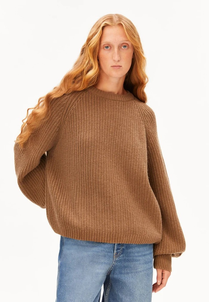 RIB KNIT SWEATER amberwood - ARMEDANGELS - NEU