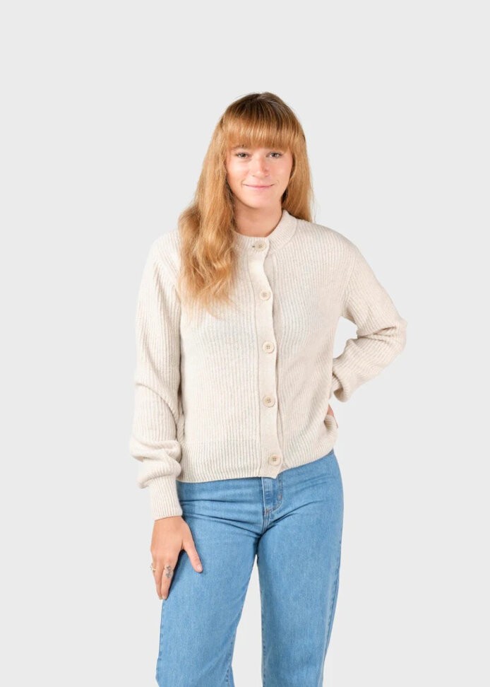 Gerda cardigan knit Pastel sand - Klitmøller Collective - DAMEN | Pullover & Cardigans | Cardigans