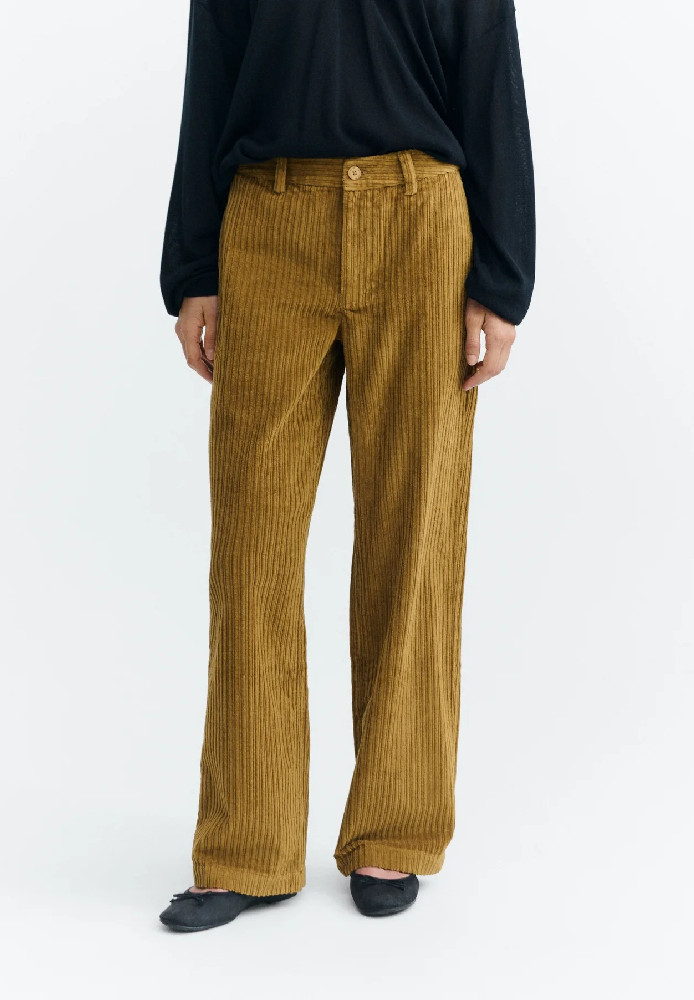 LIGHT OAK CORDUROY SERENA PANTS - THINKING MU - NEU