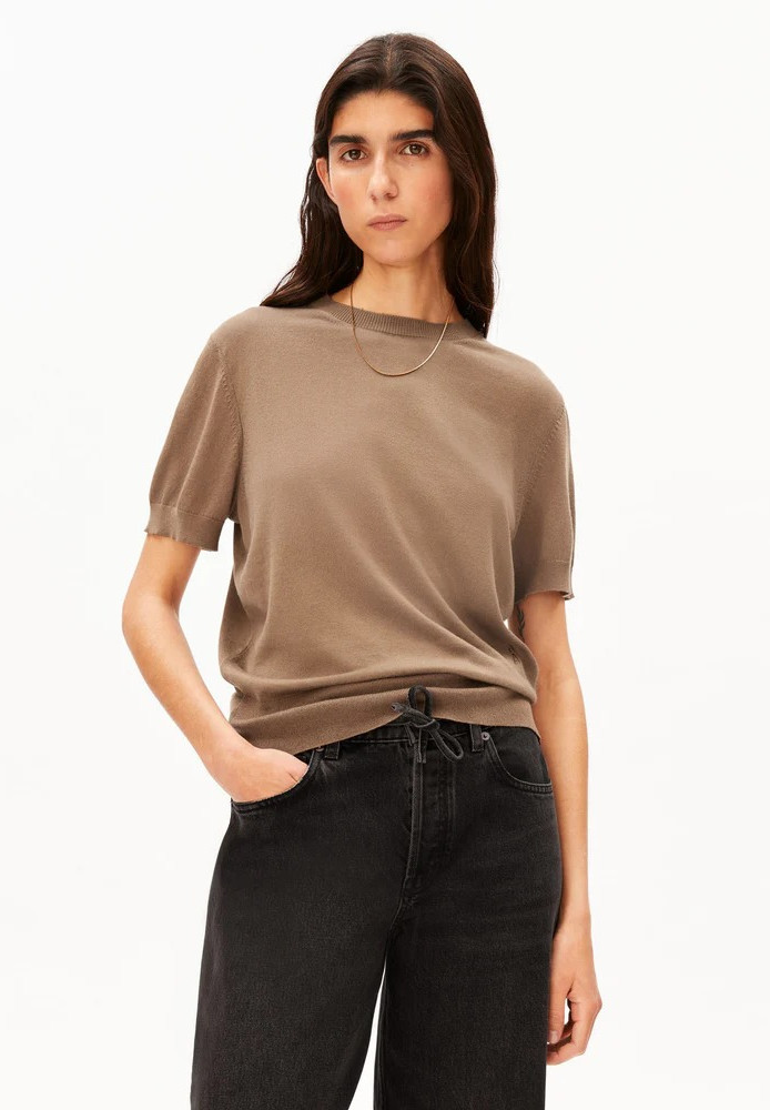 FINE S SL KNIT SWEATER amberwood - ARMEDANGELS - NEU