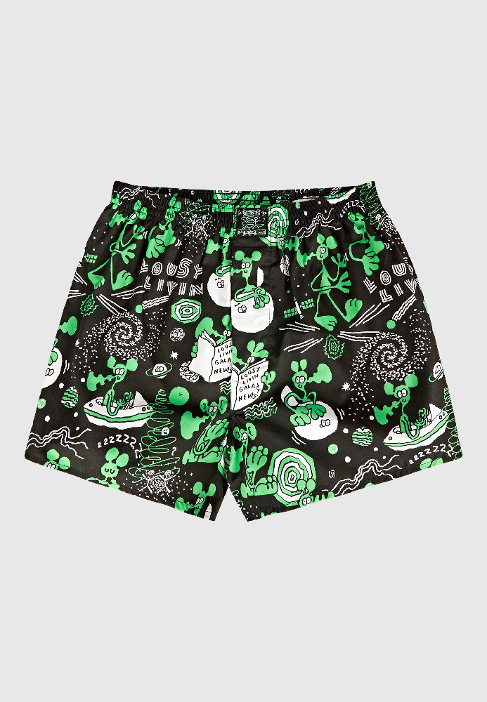 Boxershorts OUTER SPACE Black - Lousy Livin - NEU