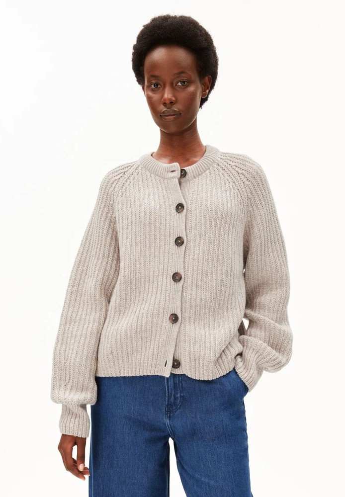 RIB KNIT CARDIGAN honey melange - ARMEDANGELS - NEU