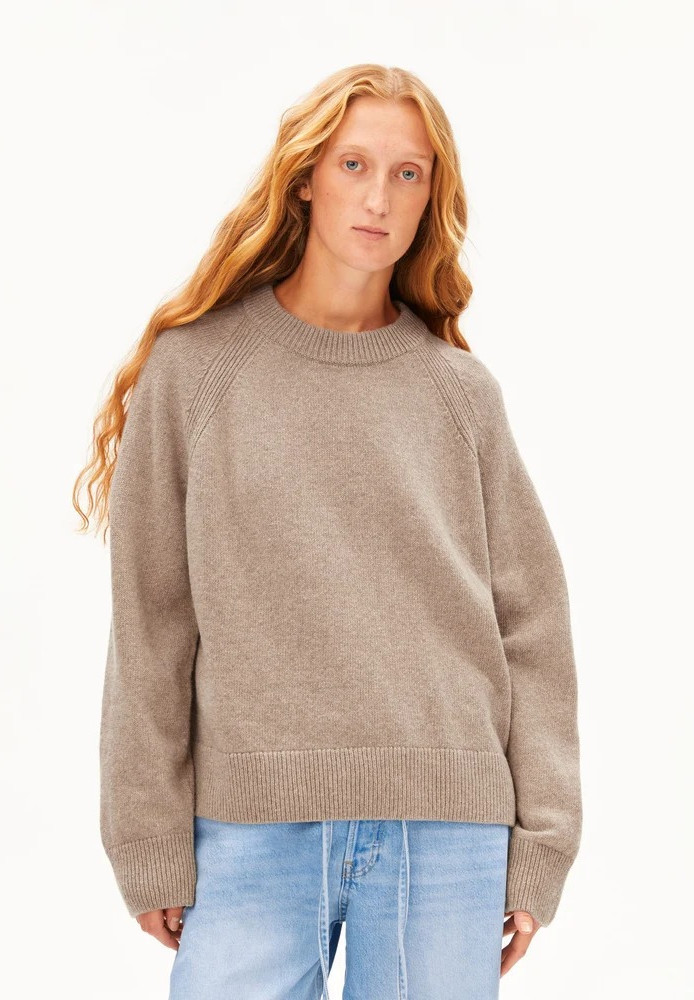 WOOL KNIT SWEATER soft nougat - ARMEDANGELS - NEU