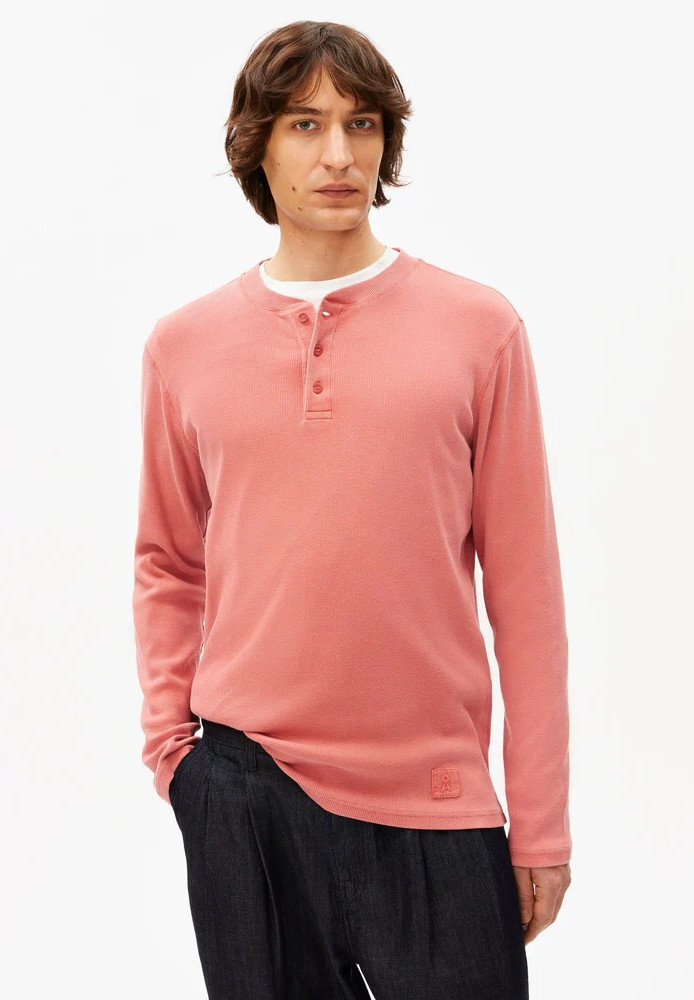HENLY GMT DYE LONGSLEEVE tabasco red washed - ARMEDANGELS - HERREN | Longsleeves
