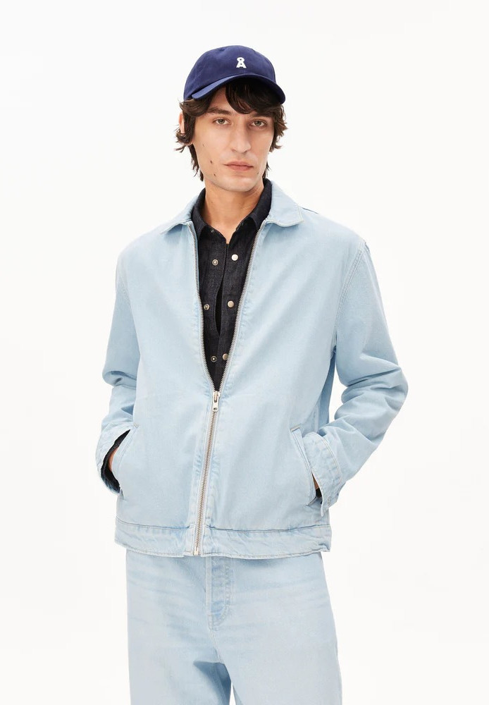 HARRINGTON DENIM JACKET ice blue - ARMEDANGELS - MARKEN | ARMEDANGELS