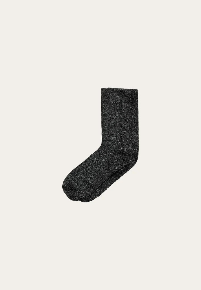 Glitter socks Black Jet - Knowledge Cotton Apparel - MARKEN | Knowledge Cotton Apparel