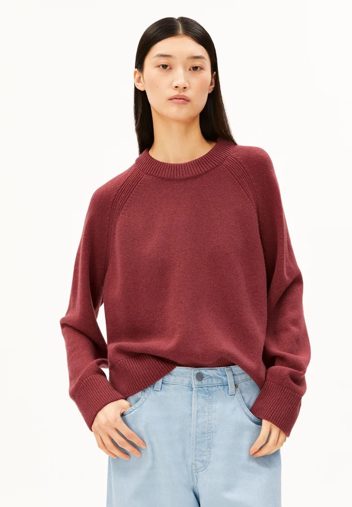 WOOL KNIT SWEATER velvet ember - ARMEDANGELS - NEU