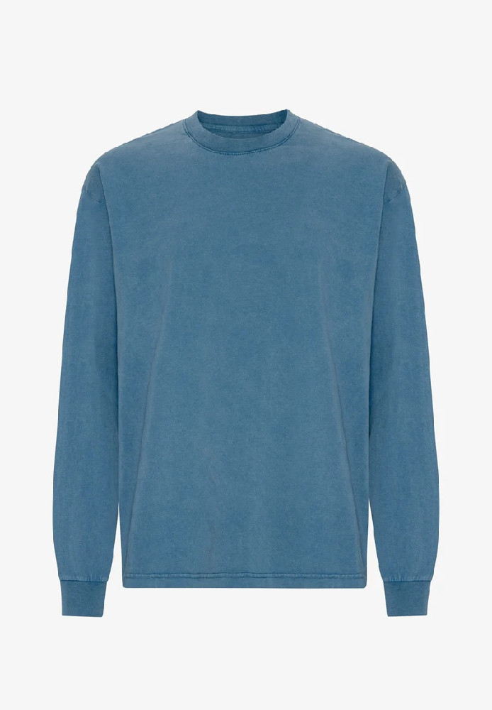 Oversized Organic LS T-shirt Faded Indigo - COLORFUL STANDARD - HERREN | Longsleeves