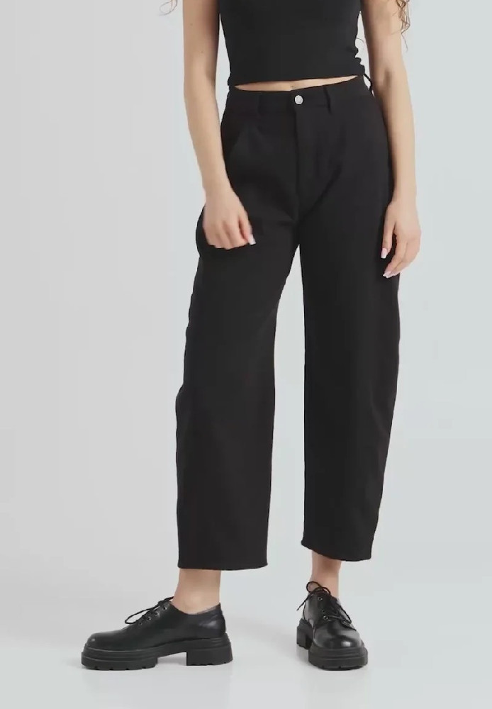 MOONDUST Soft Denim Wide Barrel leg Stay Black - DAWN - NEU