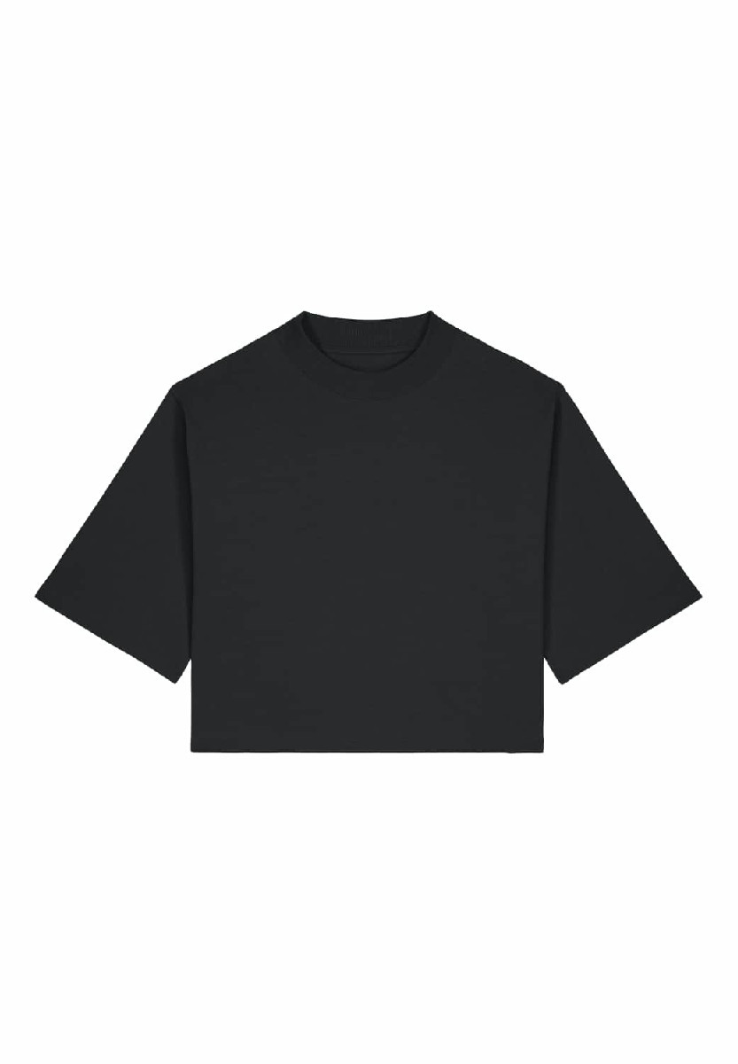 WS Oversized Cropped T-Shirt Black - gw Basics - NEU
