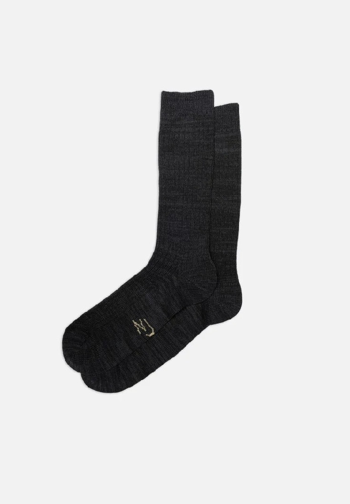 Rasmusson Mens Rib Sock Dark Grey - Nudie Jeans - MARKEN | Nudie Jeans